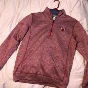 Red and gray Adidas Chicago bulls sweatshirt